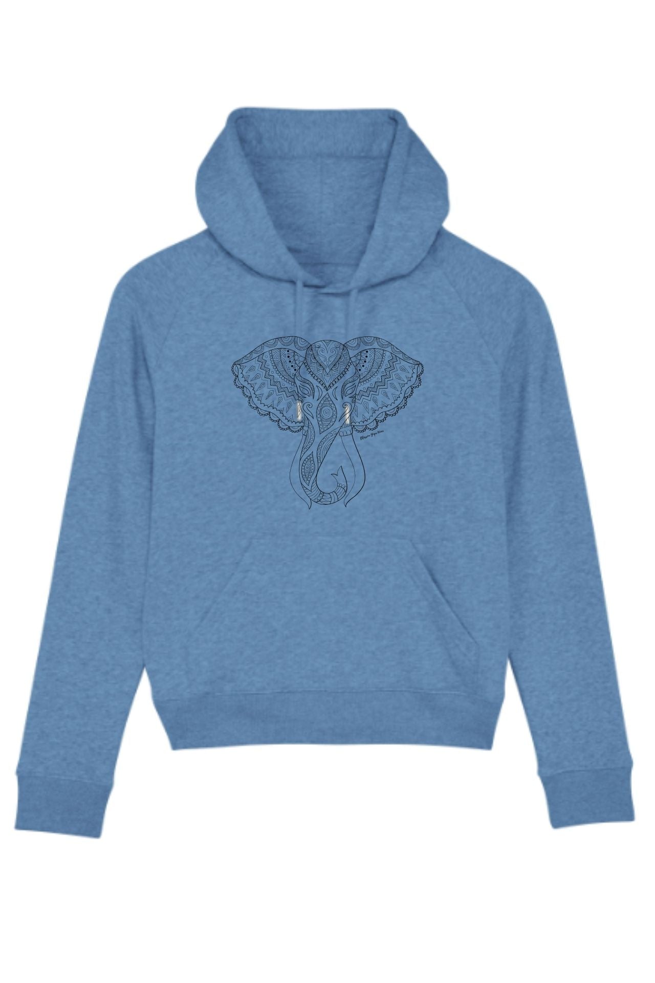 Blue Elephant Print Hoodie