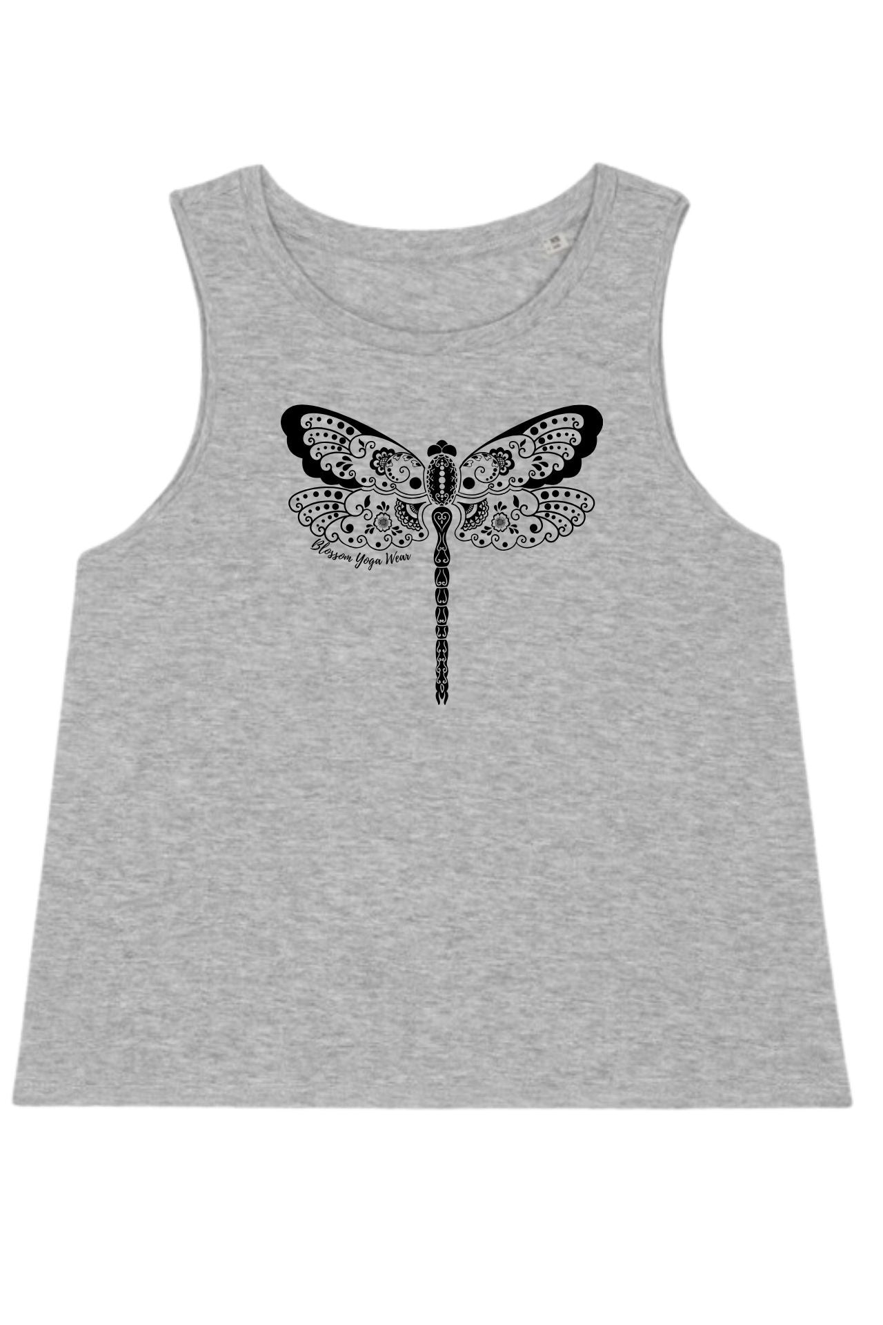 Grey Dragonfly Print Vest