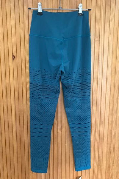 Sample Sale Leggings Green Laser Cut Size Extra Small - Blossom Yoga Wear