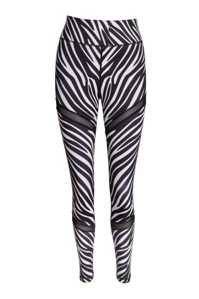 Zebra print gym leggings top