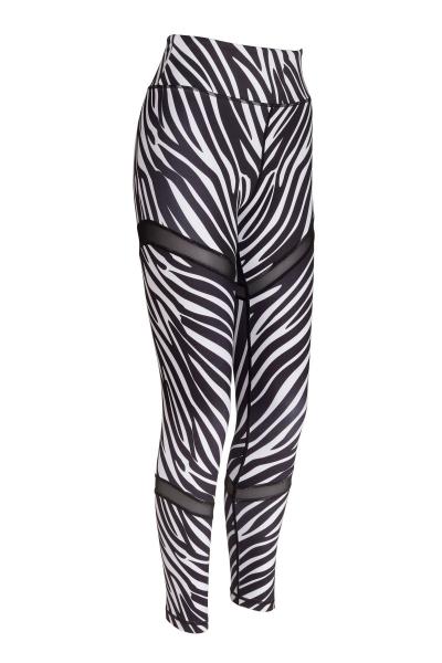 Zebra print high waist gym leggings and yoga pants