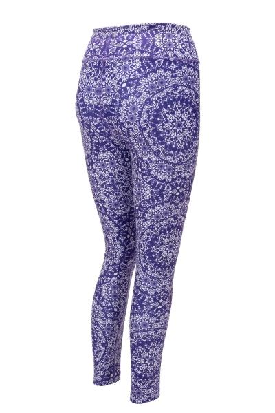 Blueberry Drizzle Mandal print Eco-friendly yoga pants