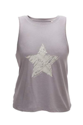 Lilac dancer style star print yoga vest 