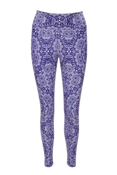 Blueberry Drizzle Mandal print Eco-friendly yoga pants