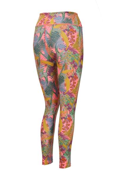 Kew Tropics pink tropical yoga leggings