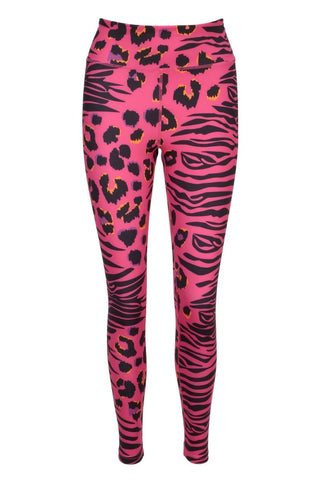 Hiit Zebra Print Leggings In Black