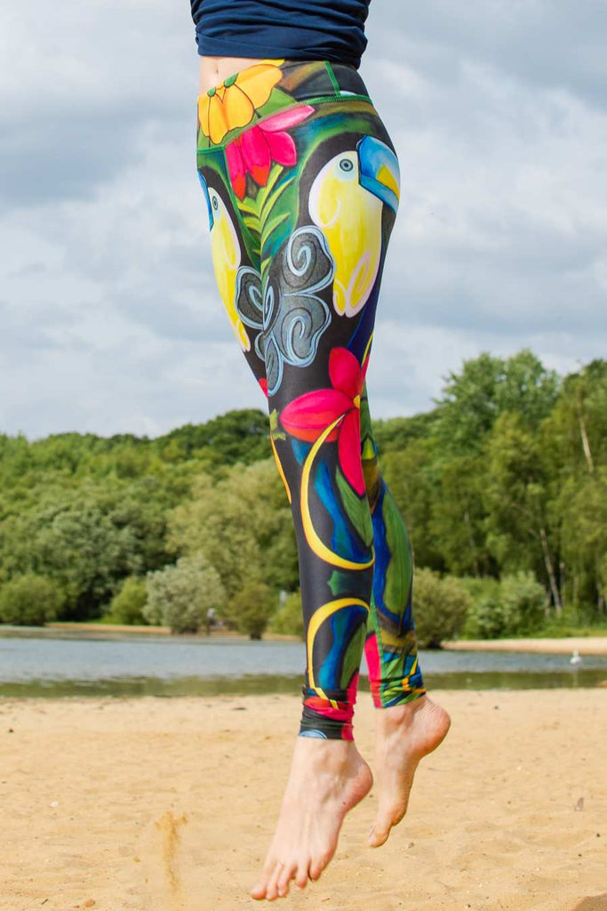 Toucan Patterned Yoga Pants