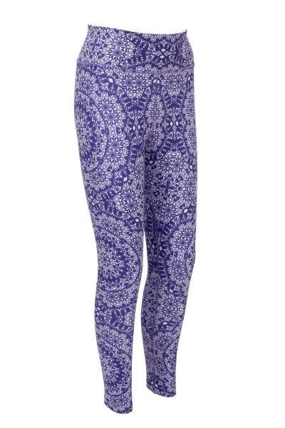 Blueberry Drizzle Mandal print Eco-friendly yoga pants