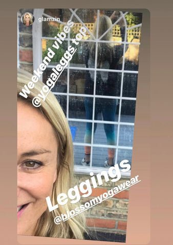 Tamzin Outhwaite Wearing Blossom Yoga Wear