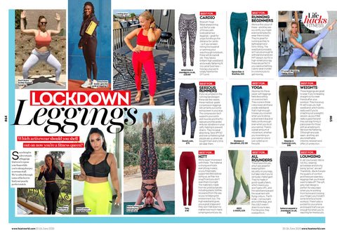 Blossom Yoga Wear High Waist Gym Leggings Featured in Heat Magazine Lock Down Leggings 2020