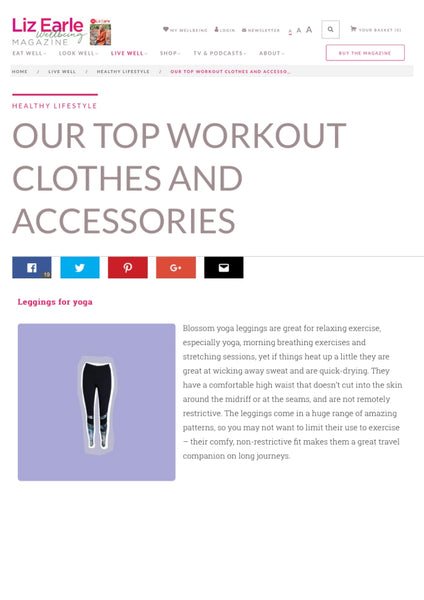 Blossom Yoga Wear in Liz Earle Wellbeing Magazine