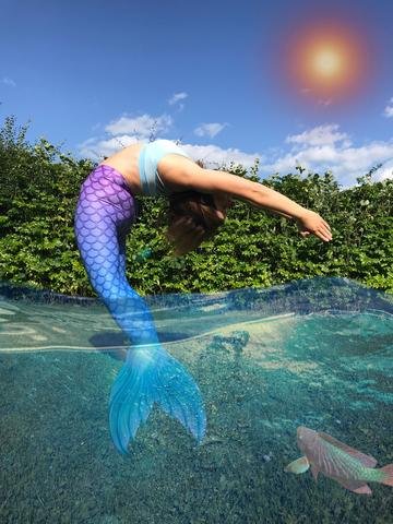 Mermaid print yoga leggings from blossom yoga wear