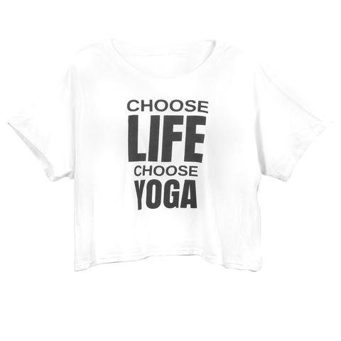 Choose Life Choose Yoga Slogan Slouchy Tee