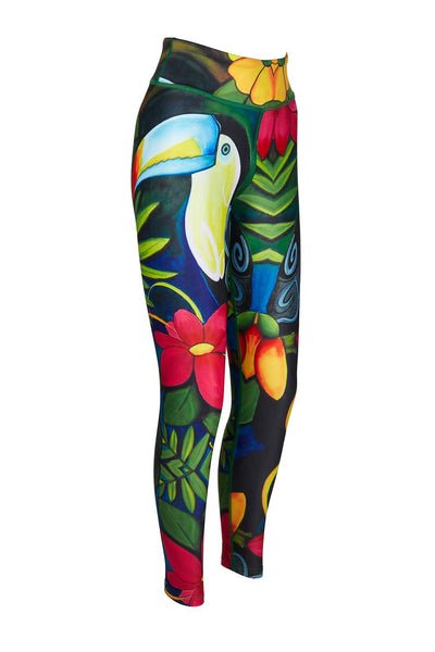 Toucan Printed high waist yoga pants 